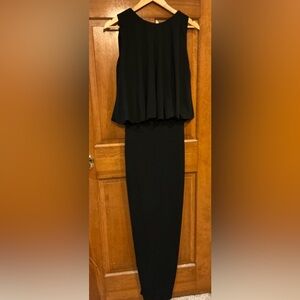 Elegant Long Black Sleeveless Dress